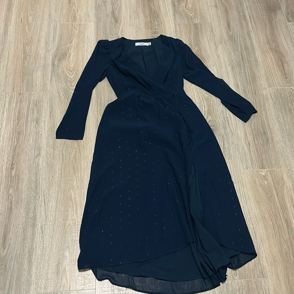 Navy midi cross dress